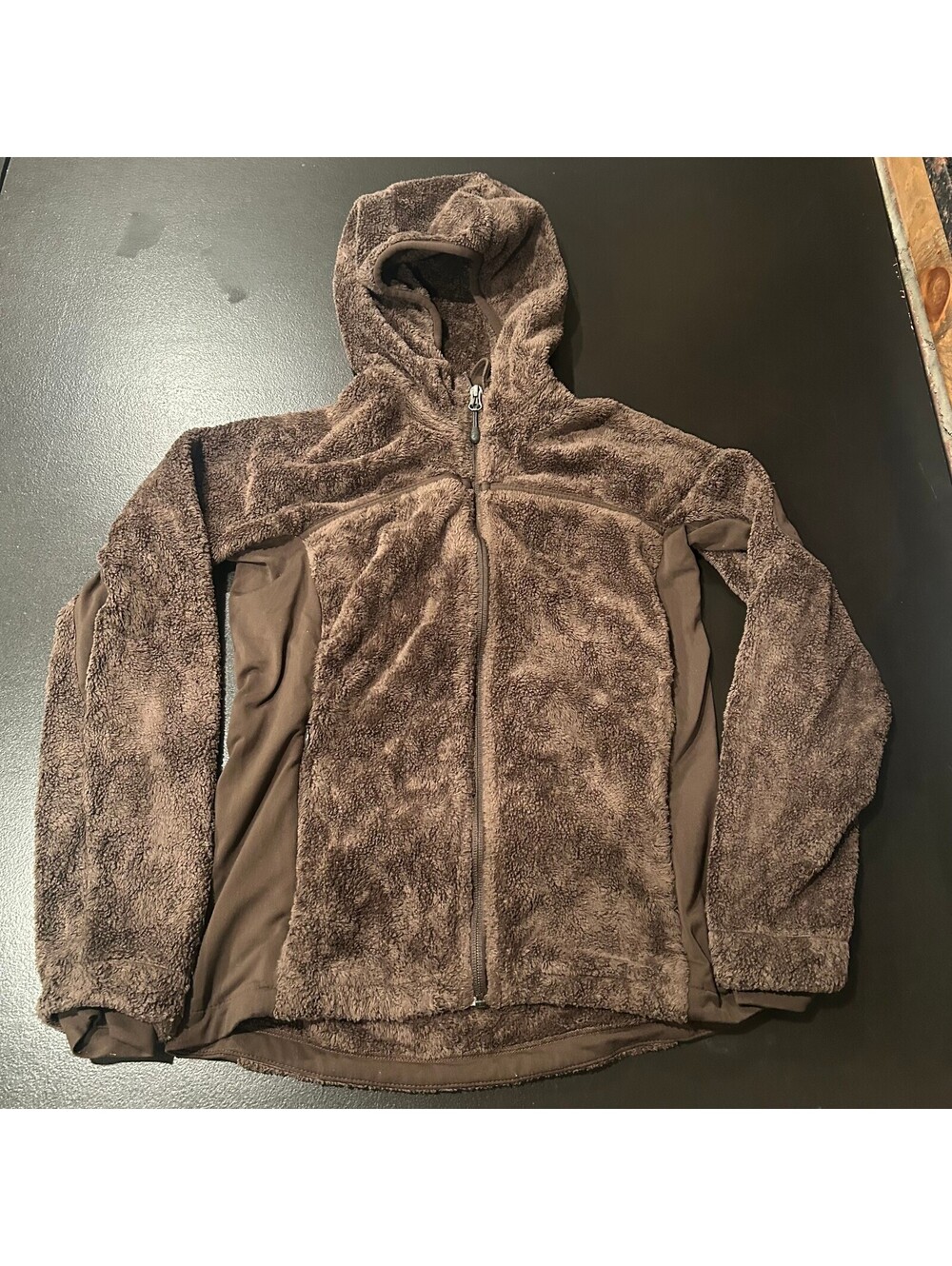 Y2K Columbia Titanium Women's Brown Fleece Hooded Jacket Size Small